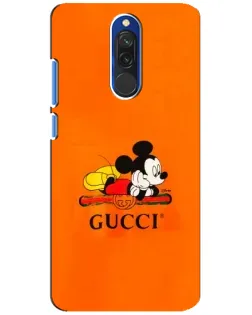 Чехол для Xiaomi Redmi 8 с картинкой «Микки Маус Gucci — оранж»