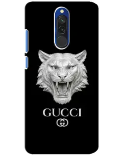 Чехол для Xiaomi Redmi 8 с картинкой «Gucci — серебряный лев»