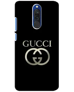 Чехол для Xiaomi Redmi 8 с картинкой «Gucci — золото на черном»