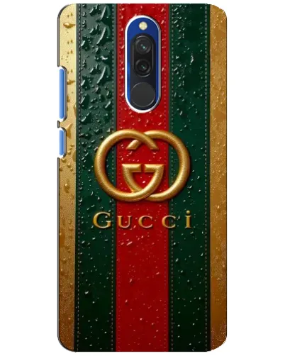 Чехол для Xiaomi Redmi 8 с картинкой «Gucci — фирменная полоса и золото» Чехол для Xiaomi Redmi 8 с картинкой «Gucci — фирменная полоса и золото»