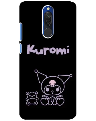 Чехол для Xiaomi Redmi 8 с картинкой «Kuromi — черный минимализм»