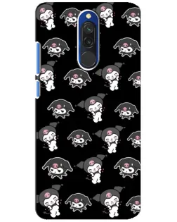 Чехол для Xiaomi Redmi 8 с картинкой «Черный паттерн Kuromi»