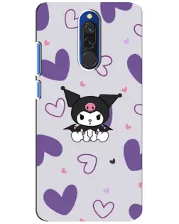 Чехол для Xiaomi Redmi 8 с картинкой «Kuromi и лавандовые сердца»