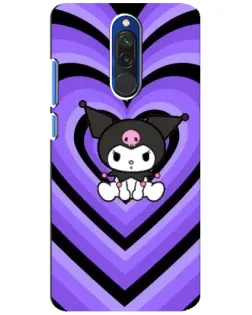 Чехол для Xiaomi Redmi 8 с картинкой «Kuromi и фиолетовые сердца»