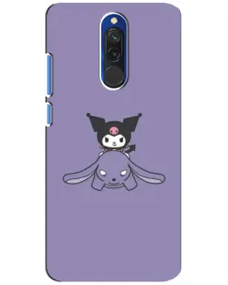 Чехол для Xiaomi Redmi 8 с картинкой «Kuromi на лиловом фоне»