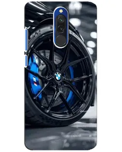 Чехол для Xiaomi Redmi 8 с картинкой «Колесо BMW вблизи»