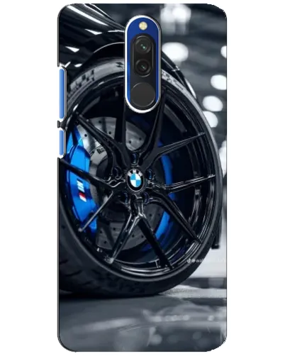 Чехол для Xiaomi Redmi 8 с картинкой «Колесо BMW вблизи»