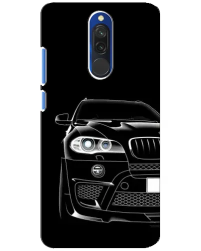 Чехол для Xiaomi Redmi 8 с картинкой «Темный силуэт BMW»
