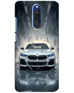 Чехол для Xiaomi Redmi 8 с картинкой «BMW в свете фар»