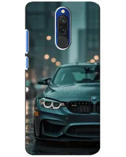 Чехол для Xiaomi Redmi 8 с картинкой «BMW в огнях города»