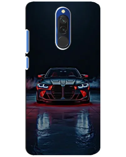 Чехол для Xiaomi Redmi 8 с картинкой «BMW на мокрой дороге»