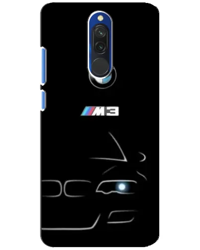 Чехол для Xiaomi Redmi 8 с картинкой «Минималистичный принт BMW M3»