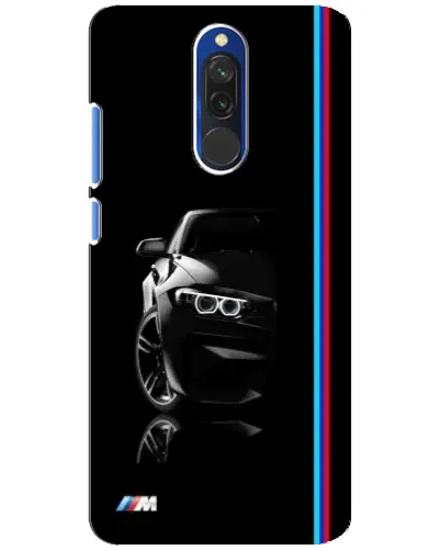 Чехол для Xiaomi Redmi 8 с картинкой «Силуэт BMW в темноте»