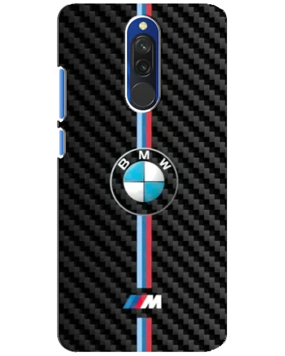 Чехол для Xiaomi Redmi 8 с картинкой «Эмблема BMW и карбон»