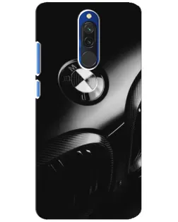 Чехол для Xiaomi Redmi 8 с картинкой «Эмблема BMW — макро»
