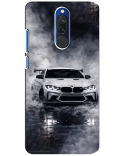Чехол для Xiaomi Redmi 8 с картинкой «BMW сквозь туман»