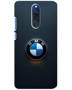 Чехол для Xiaomi Redmi 8 с картинкой «Логотип BMW — минимализм»