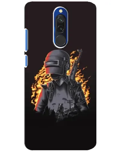 Чехол для Xiaomi Redmi 8 с картинкой «PUBG — огненный силуэт» Чехол для Xiaomi Redmi 8 с картинкой «PUBG — огненный силуэт»