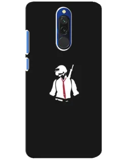 Чехол для Xiaomi Redmi 8 с картинкой «PUBG — силуэт воина»
