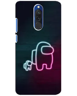 Чехол для Xiaomi Redmi 8 с картинкой «Among Us неон-арт»