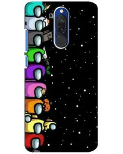 Чехол для Xiaomi Redmi 8 с картинкой «Команда Among Us»