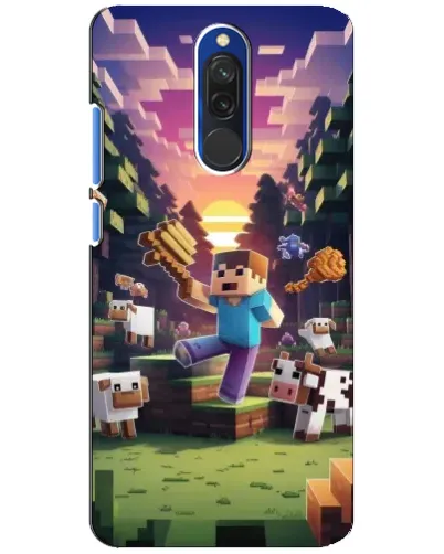 Чехол для Xiaomi Redmi 8 с картинкой «Стив на ферме» Чехол для Xiaomi Redmi 8 с картинкой «Стив на ферме»