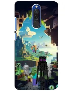 Чехол для Xiaomi Redmi 8 с картинкой «Эндермен в лесу»