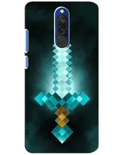 Чехол для Xiaomi Redmi 8 с картинкой «Алмазный меч неон»
