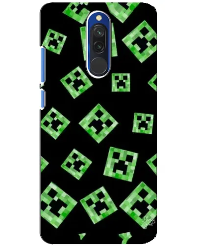 Чехол для Xiaomi Redmi 8 с картинкой «Паттерн с криперами» Чехол для Xiaomi Redmi 8 с картинкой «Паттерн с криперами»