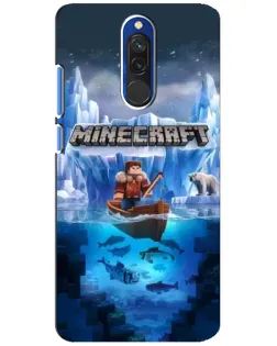 Чехол для Xiaomi Redmi 8 с картинкой «Minecraft ледяной мир»