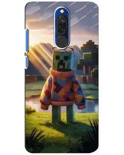 Чехол для Xiaomi Redmi 8 с картинкой «Крипер в свитере»