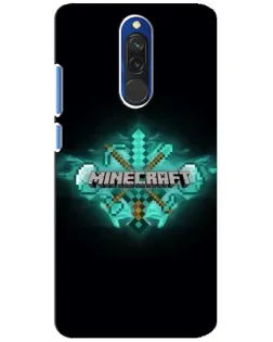 Чехол для Xiaomi Redmi 8 с картинкой «Minecraft Diamond лого»