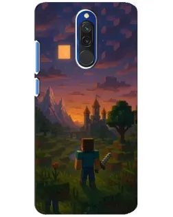 Чехол для Xiaomi Redmi 8 с картинкой «Стив у башни»