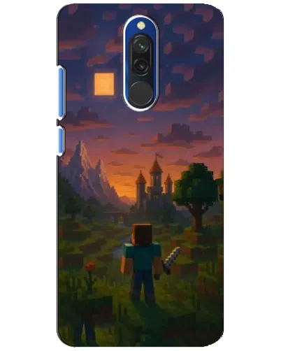 Чехол для Xiaomi Redmi 8 с картинкой «Стив у башни» Чехол для Xiaomi Redmi 8 с картинкой «Стив у башни»