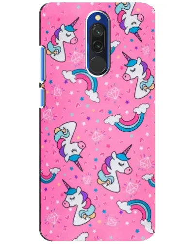 Чехол для Xiaomi Redmi 8 с картинкой «Unicorn паттерн розовый» Чехол для Xiaomi Redmi 8 с картинкой «Unicorn паттерн розовый»