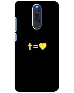Чехол для Xiaomi Redmi 8 с картинкой «Сердце и Крест»