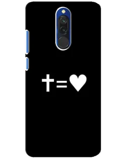 Чехол для Xiaomi Redmi 8 с картинкой «Крест и Сердце»