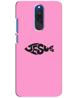 Чехол для Xiaomi Redmi 8 с картинкой «Розовый символ  Jesus»
