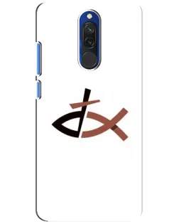 Чехол для Xiaomi Redmi 8 с картинкой «Рыба и крест»
