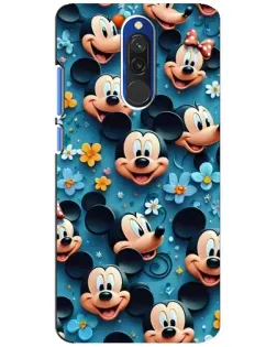 Чехол для Xiaomi Redmi 8 с картинкой «Паттерн Микки и Минни»