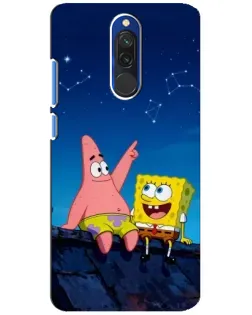 Чехол для Xiaomi Redmi 8 с картинкой «Губка Боб и Патрик ночью» Чехол для Xiaomi Redmi 8 с картинкой «Губка Боб и Патрик ночью»