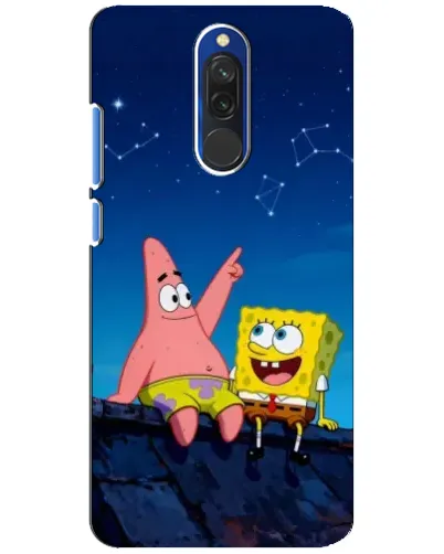 Чехол для Xiaomi Redmi 8 с картинкой «Губка Боб и Патрик ночью» Чехол для Xiaomi Redmi 8 с картинкой «Губка Боб и Патрик ночью»