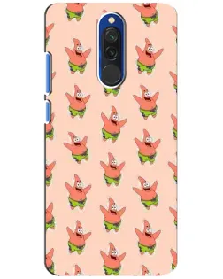 Чехол для Xiaomi Redmi 8 с картинкой «Патрик Стар паттерн»