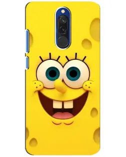 Чехол для Xiaomi Redmi 8 с картинкой «Губка Боб улыбка»