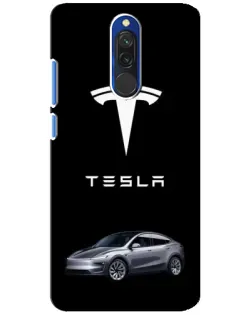 Чехол для Xiaomi Redmi 8 с картинкой «Tesla Model Y»