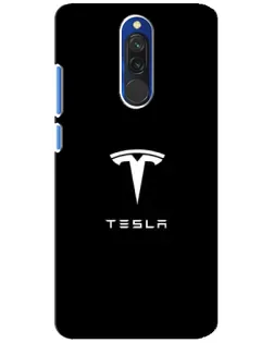 Чехол для Xiaomi Redmi 8 с картинкой «Tesla White Logo»