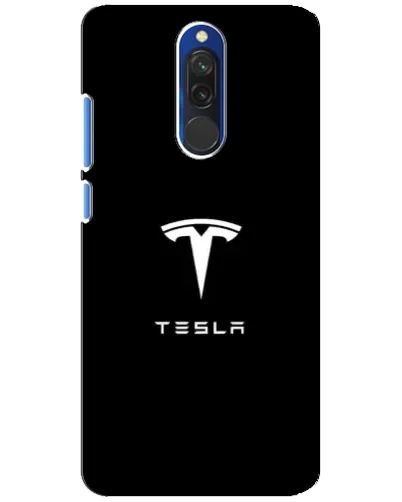 Чехол для Xiaomi Redmi 8 с картинкой «Tesla White Logo»