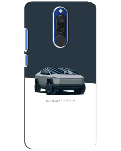 Чехол для Xiaomi Redmi 8 с картинкой «Серебристый Cybertruck Tesla»