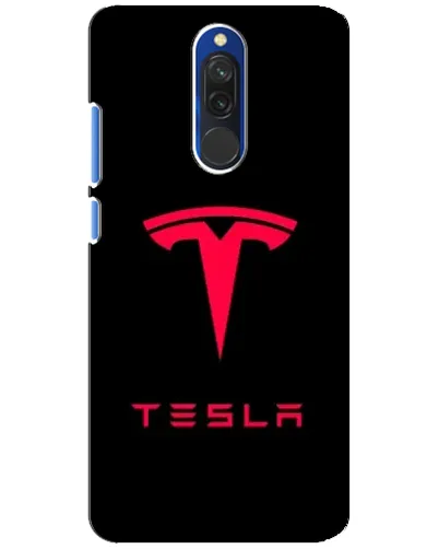 Чехол для Xiaomi Redmi 8 с картинкой «Tesla Red Logo»