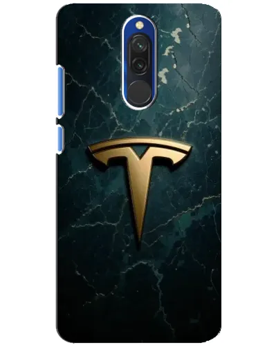 Чехол для Xiaomi Redmi 8 с картинкой «Мраморная Tesla Gold»